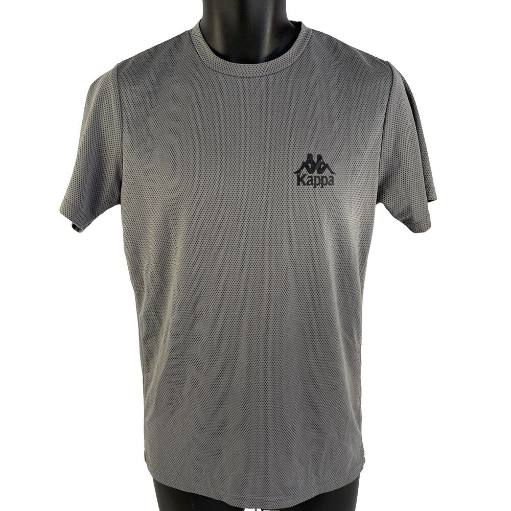 Mens Kappa Athletic Logo T-Shirt Sz S Gray Dot Print